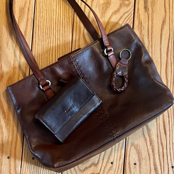 VINTAGE FOSSIL🔑 3pc LEATHER PURSE/WALLET/KEYCHAIN BUNDLE - Picture 11 of 12